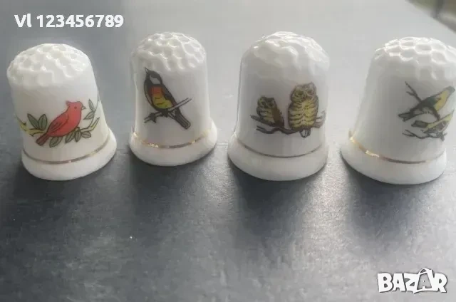 Порцеланови напръстници - колекционерски /птици/-4 бр