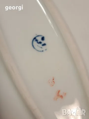 старо българско порцеланово плато елипса 25/1, снимка 9 - Сервизи - 49886625