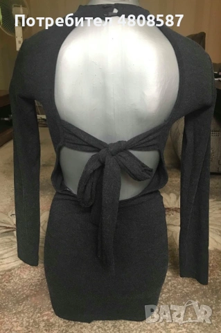 Нова рокля с гол гръб и дълъг ръкав, снимка 4 - Рокли - 54320853