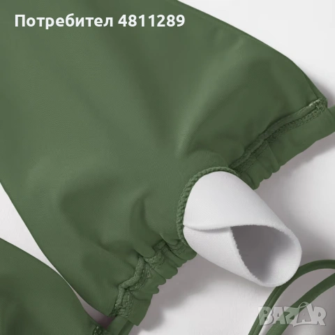 Дамски комплект бански горнище и долнище с ниска талия, цвят зелен, размер: L, снимка 3 - Бански костюми - 54352447