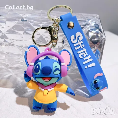 Ключодържател на Стич слуша музика, снимка 1