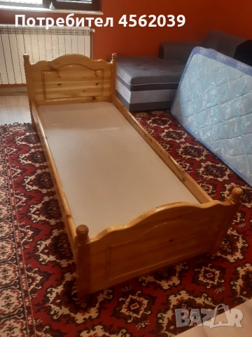 Легло "масив" с матрак, снимка 4 - Спални и легла - 51676190