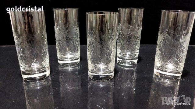 ретро кристални чаши , снимка 4 - Антикварни и старинни предмети - 51719058