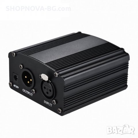  Фантомно захранване Trusiner, Модел TSE-USBFZ1, За кондензаторен микрофон, Phantom Power Supply 48V, снимка 6 - Микрофони - 29882820