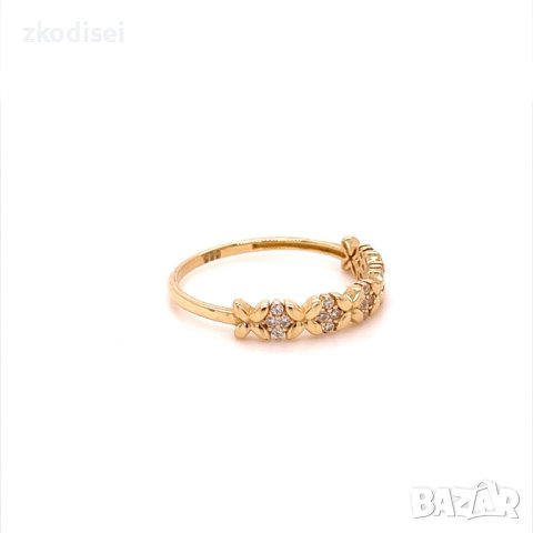 Златен дамски пръстен 1,62гр. размер:56 14кр. проба:585 модел:20137-6, снимка 2 - Пръстени - 42616002