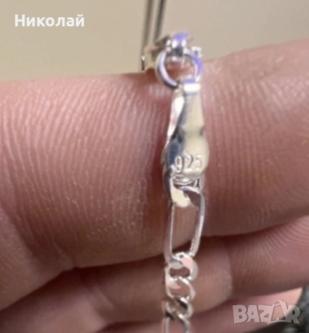 Сребърен синджир, снимка 2 - Колиета, медальони, синджири - 54006143