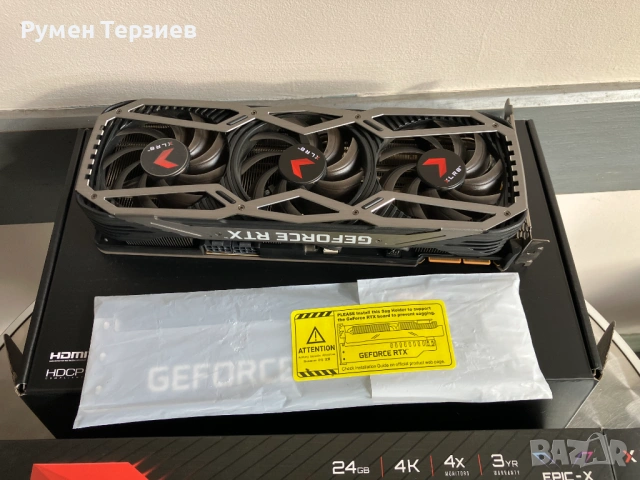 PNY GeForce RTX 3090 24GB, снимка 3 - Видеокарти - 54363353