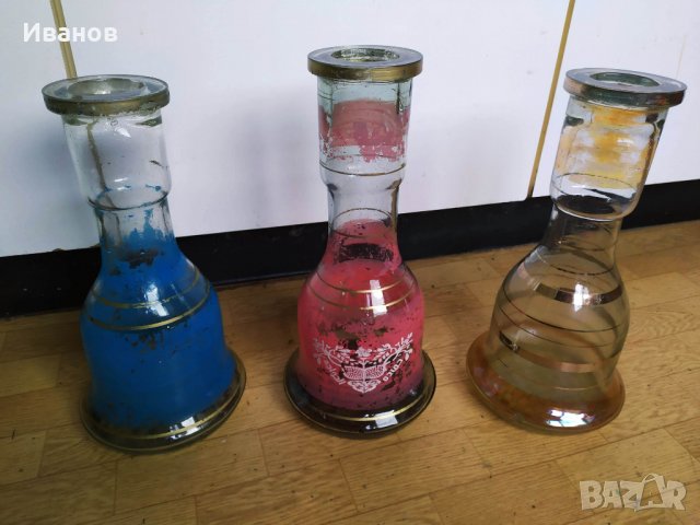 Винтидж  стъклени вази 3 броя