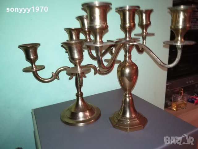 ЗЛАТНИ СВЕЩНИЦИ ВНОС ШВЕЦИЯ 2812211933, снимка 9 - Антикварни и старинни предмети - 35262216