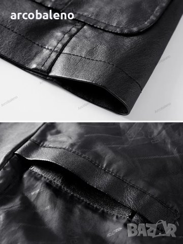 Мъжко топло ежедневно вталено кожено сако , снимка 4 - Сака - 42195386