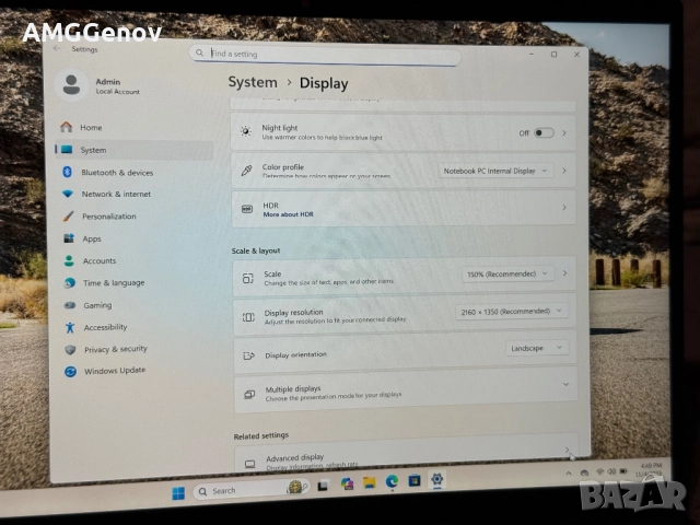 13’ 2К IPS Touch/Lenovo Thinkpad X1 Nano/i5-1140G7/16GB LPDDR4X/1TB, снимка 9 - Лаптопи за работа - 52295541
