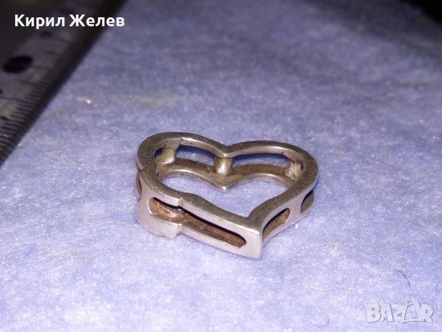 СРЕБЪРЕН МАРКОВ АЖУРЕН СЪРЦЕВИДЕН МЕДАЛЬОН СРЕБРО 925 СЕЗГИН 28730, снимка 10 - Колиета, медальони, синджири - 39303253