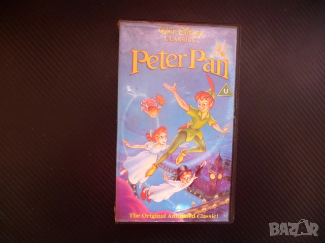 Питър Пан VHS филм Дисни Тинкър Бел Капитак Хук анимационно приключение забавни филмче