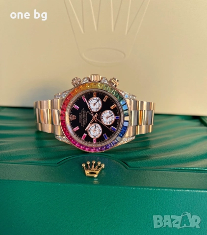 Rolex Daytona GOLD ROSE RAINBOW , снимка 8 - Мъжки - 40501582
