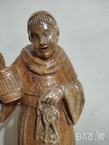 Стара дървена статуетка, снимка 2 - Други ценни предмети - 44231164