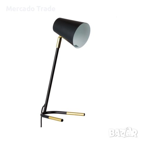 Настолна лампа Mercado Trade, Черна с раздвоена златна основа