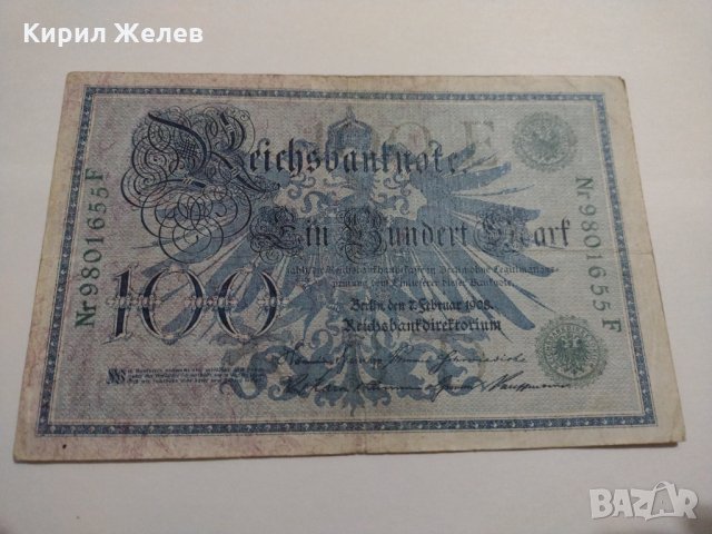 Райх банкнота - Германия - 100 марки / 1908 година- 17944