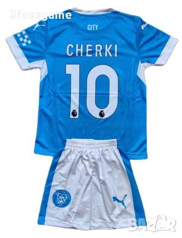 Сезон 26/27 Детски футболен екип Манчестър Сити Черки комплект Manchester City Cherki