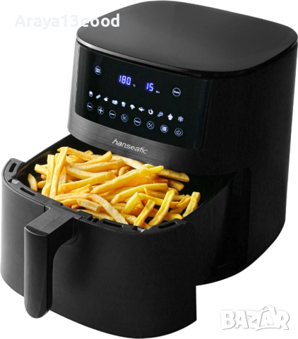 Еър фрайър Hanseatic HAF651650BCU, 1650 W, 6.5 л, LED дисплей