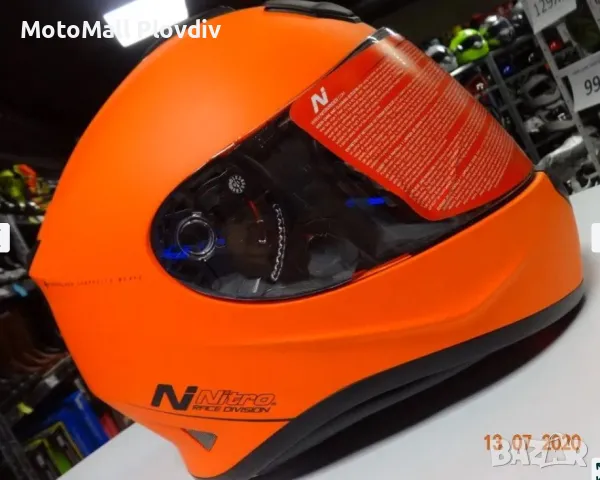 Каска nitro n3100 satin black gun нова мото каска шлем xs s m l xl xxl, снимка 3 - Аксесоари и консумативи - 49225591