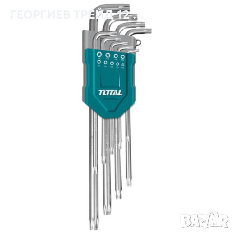 Комплект Г-образни ключове TOTAL Industrial, TX 10 - 50, 9 части