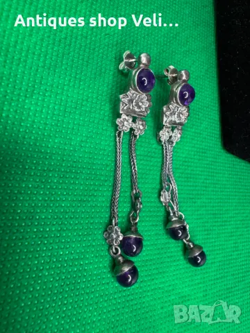 Сребърен комплект с аметист №6062 , снимка 5 - Бижутерийни комплекти - 47859570