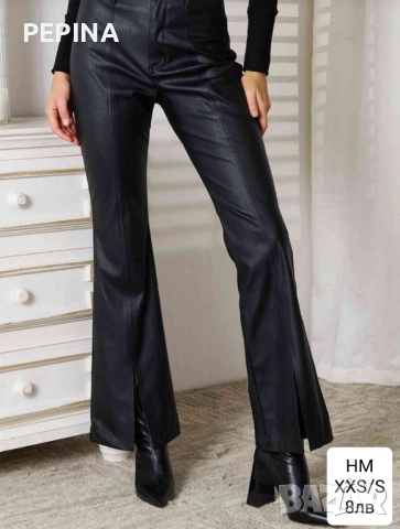 Дамски кожен панталон -6лв, снимка 3 - Панталони - 51869293