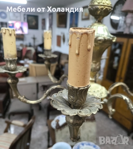 масивен бронзов полилей 6-ца, снимка 8 - Полилеи - 52390709