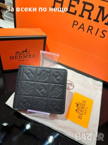 Hermes Мъжко Портмоне От Естествена Кожа С Кутия Хермес - Налични Различни Цветове Код SK144, снимка 8 - Портфейли, портмонета - 52518198