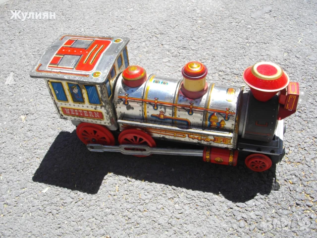 СТАРА ЛАМАРИНЕНА ИГРАЧКА ВЛАК ЛОКОМОТИВ JAPAN, снимка 2 - Антикварни и старинни предмети - 50894000