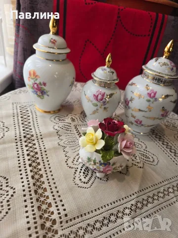 Порцеланови буркани с маркировки, снимка 2 - Антикварни и старинни предмети - 56509015