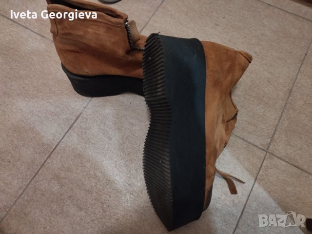 Велурени боти Амулет, снимка 5 - Дамски боти - 39402276