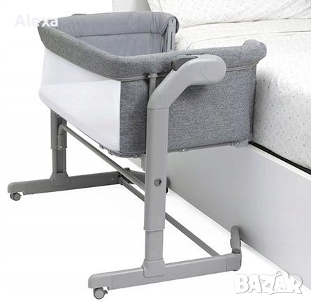 Бебешка кошара с падаща страна Chicco Next 2 Me, Magic Evo тъмносива, снимка 2 - Кошарки - 52471185