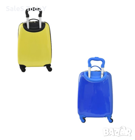 Детски куфар, Чанта на колела, 4 колелца и телескопична дръжка, снимка 8 - Кенгура и ранички - 44711107