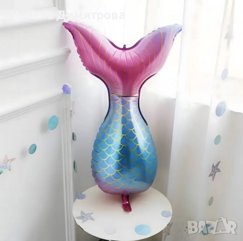 декор за парти рожден ден на тема русалки , снимка 4 - Декорация за дома - 52845584