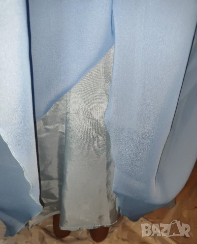 Официална дълга синя рокля р-р S, снимка 3 - Рокли - 40458737