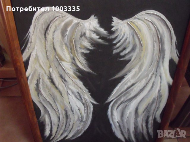 картина-Ангелски крила-масло без рамката, снимка 2 - Картини - 30803287