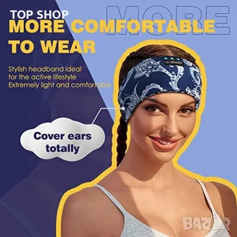 Нови Спортни Слушалки Лента с ултра тънки стерео високоговорители, снимка 7 - Bluetooth слушалки - 49339179