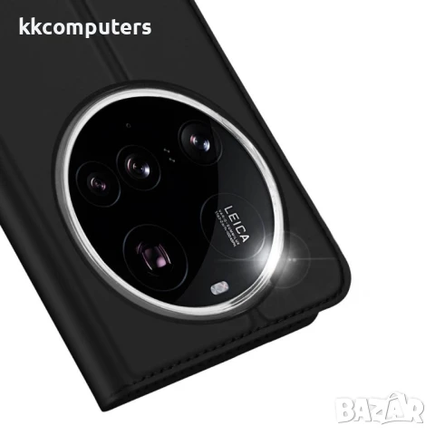 Кожен Калъф DUX DUCIS + Скрийн Протектор за Xiaomi 15 Ultra – Черен / Тъмносин, снимка 4 - Калъфи, кейсове - 50780855