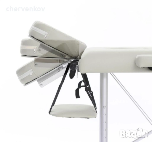 Двусекторна алуминиева козметична масажна кушетка -бял и черен цвят, снимка 17 - Кушетки - 53166129