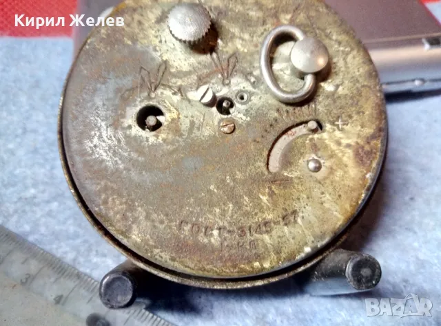 SLAVA 11 JEWELS MADE in USSR Стар КОЛЕКЦИОНЕРСКИ РУСКИ МЕХАНИЧЕН БУДИЛНИК СЛАВА 44040, снимка 8 - Антикварни и старинни предмети - 47685969