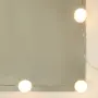 vidaXL Тоалетка с LED лампи, бяла, 90x42x132,5 см, снимка 10