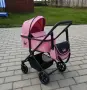 Количка за кукли 2 в 1 Принцеса в розово и черно, снимка 1