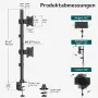 Вертикална стойка за два монитора Putilsen Mount, до 49", 2x20 кг, снимка 5