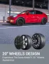 19" Тасове за Tesla model Y, ABS черен мат с капачки в 3 цвята, снимка 5