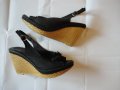 черни ,летни сандали на платформа, снимка 1 - Сандали - 31236642