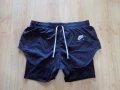 къси панталони nike air running шорти гащета клин фитнес спорт крос дамски оригинал M, снимка 1