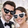 Сватбени, очила, Очила за младоженци, Очила за Моминско Парти, Очила за Ергенско Парти, снимка 1