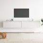 vidaXL Стенни шкафове, 2 бр, бели, 100x30x35 см, бор масив, снимка 2