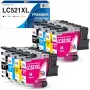 Нови LC521XL мастилени касети 8 броя за Brother DCP-J1260W J1313DW J1460DW принтер тонер мастило, снимка 1